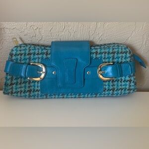 Banana Republic Turquoise Tweed Clutch